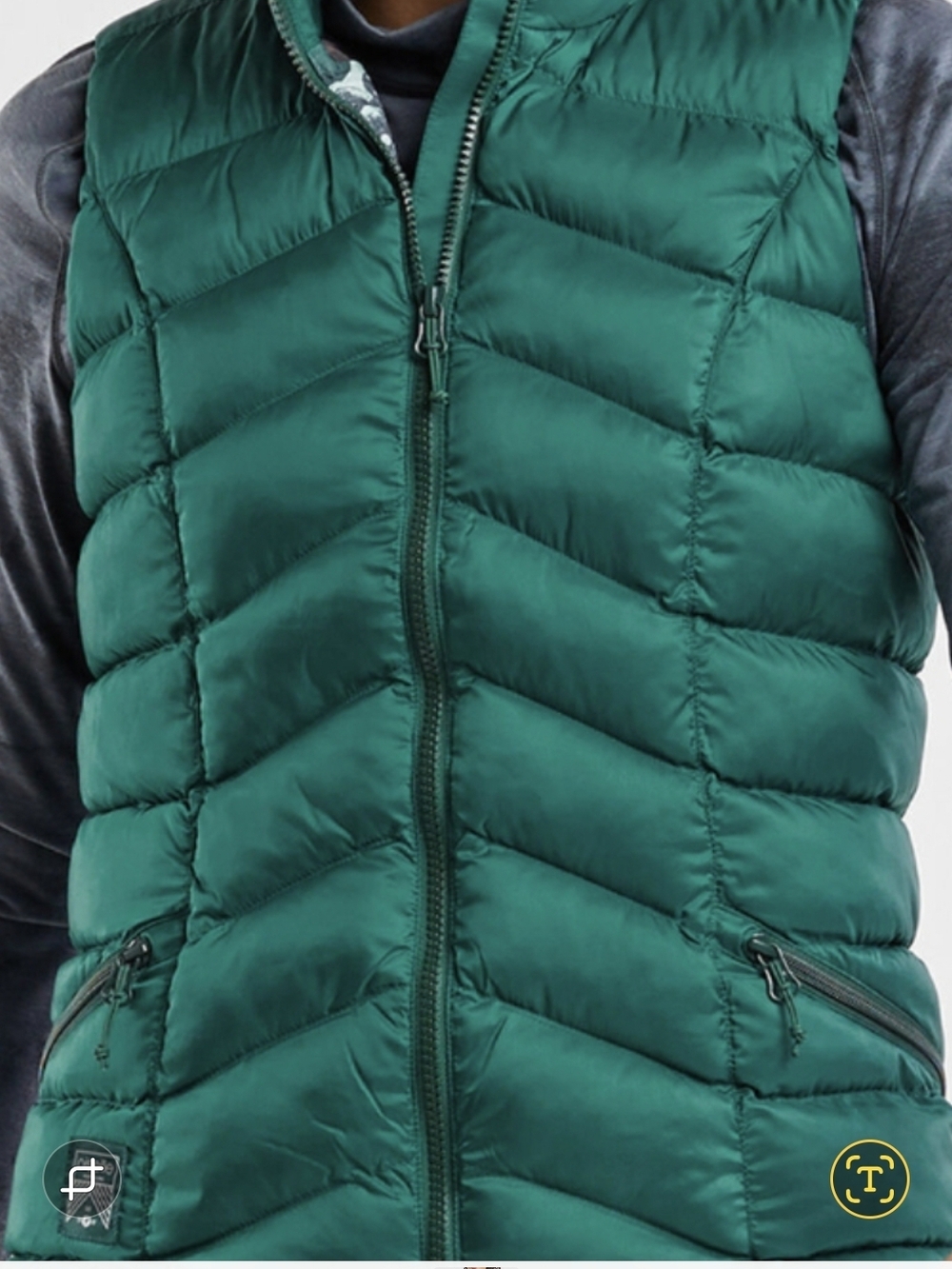 Talbots Women's Emerald Quilted Turquoise Puffer Vest